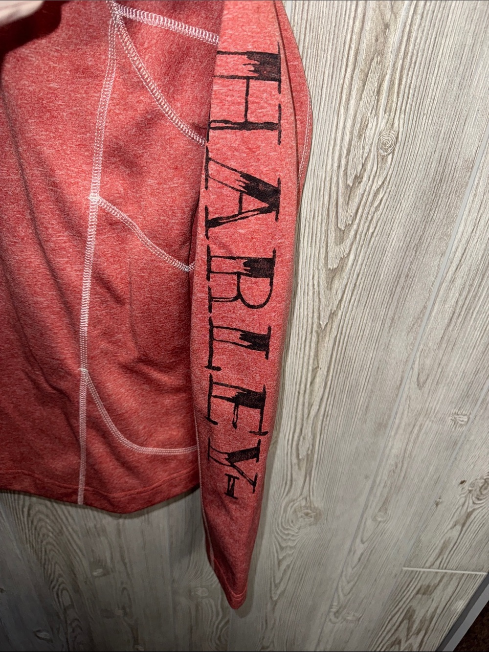 Harley‑Davidson Heathered Coral Full‑Zip Hooded Jacket - Picture 5 of 8